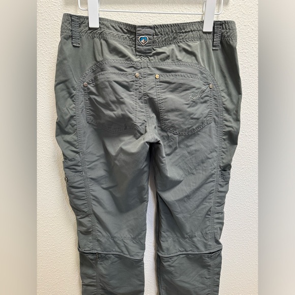 Kuhl Convertible Cargo Hiking Pants Zip Off Bottoms Pockets Gray Women's 4R - Picture 6 of 9